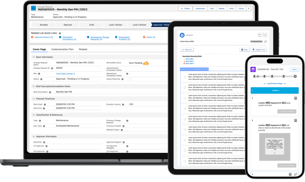 Change Request, Checklists, rounds